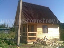 сруб дома из бруса