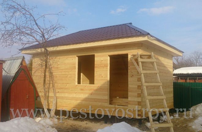 Брусовая баня 4х6(сруб)