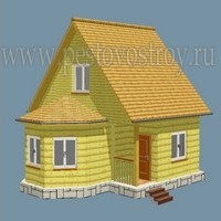 брусовой дом с эркером