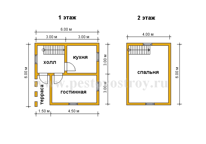 проект дома 6х6м